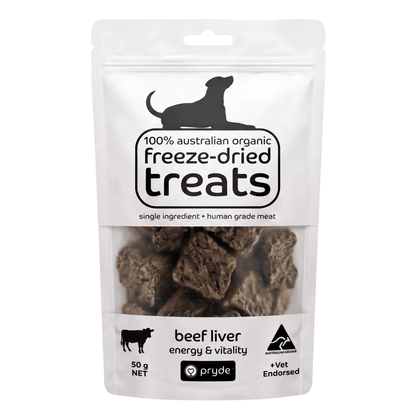 Freeze Dried Dog Treats - Beef Liver (50g) - Pryde Pets